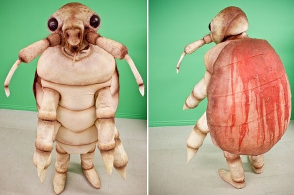 This badass bed bug costume fills with blood on command.